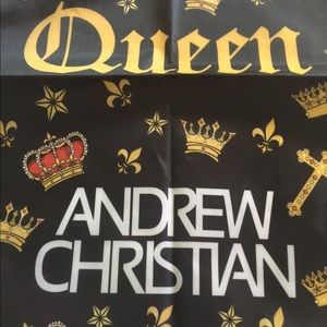 Andrew Christian nylon pull string bag